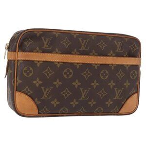 LOUIS VUITTON Monogram Compiegne 28 Clutch Bag M51845 LV Auth am9838